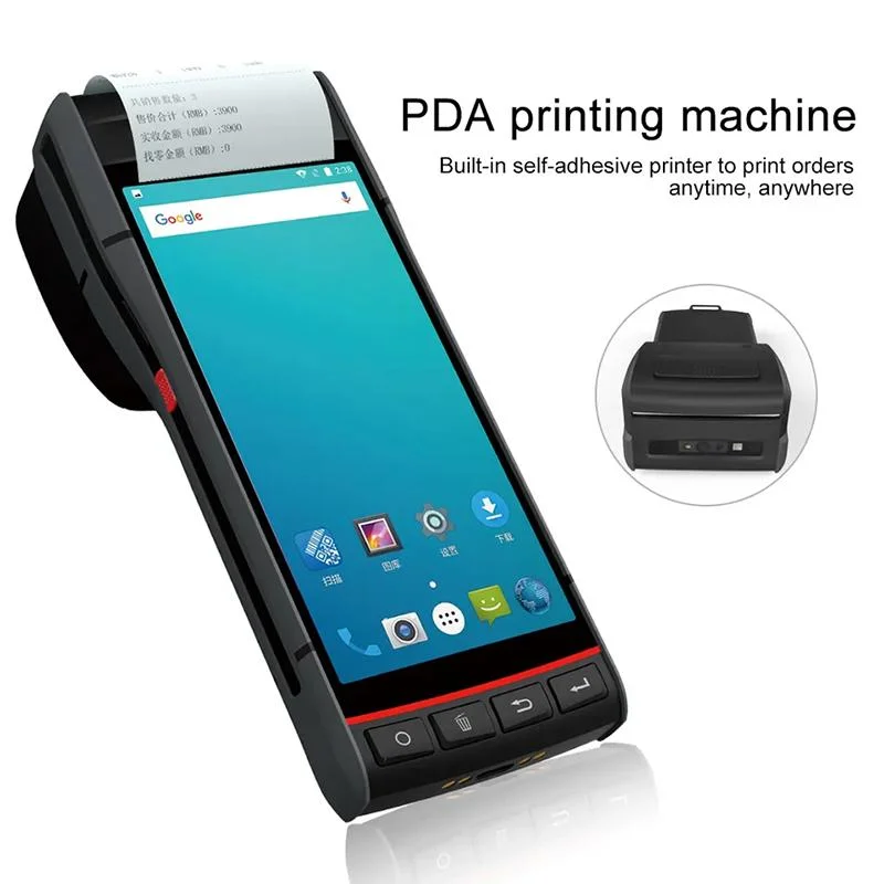 S60 Android 9,0 con impresora móvil PDA de mano con térmico Impresora