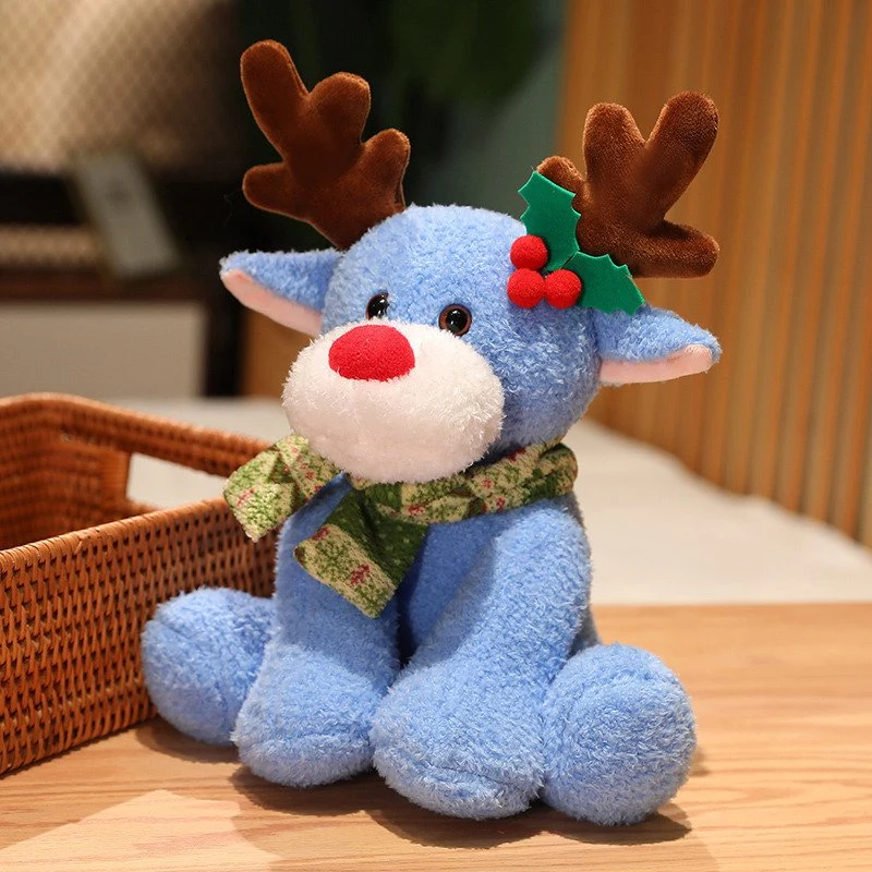 Plush Toy Cute Stuffed Animals Soft PP Cotton Pilling Cartoon Christmas Elk Doll Plush Toys