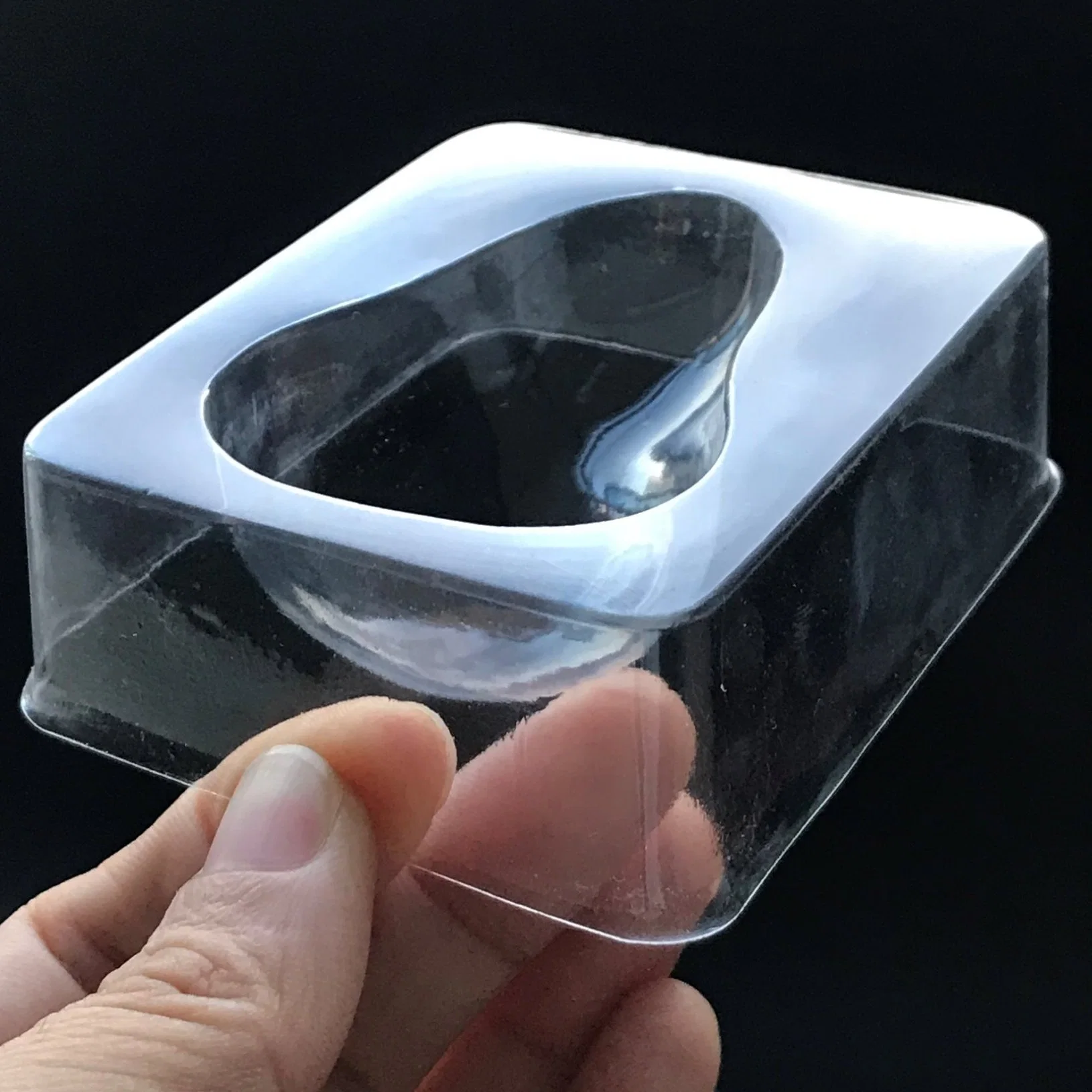 Material PET transparente embalaje blister powder puff