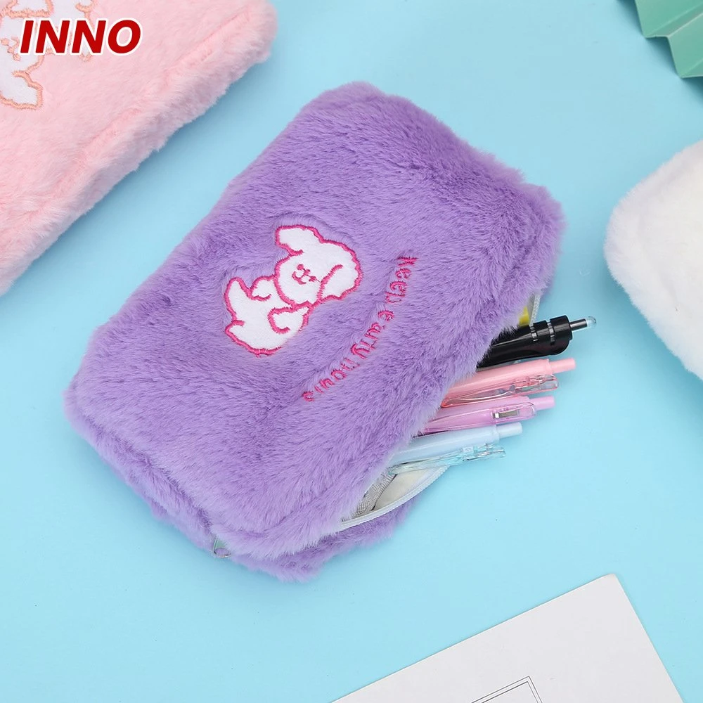 Wholesale/Supplier Inno Brand R047# Cute Plush Pencil Case Large-Capacity Student Stationery Storage Bag Eco-Friendly