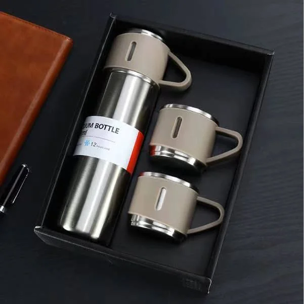 Vacuum Flask and Cups Corporate Gift Set for Business Promotion Gifts