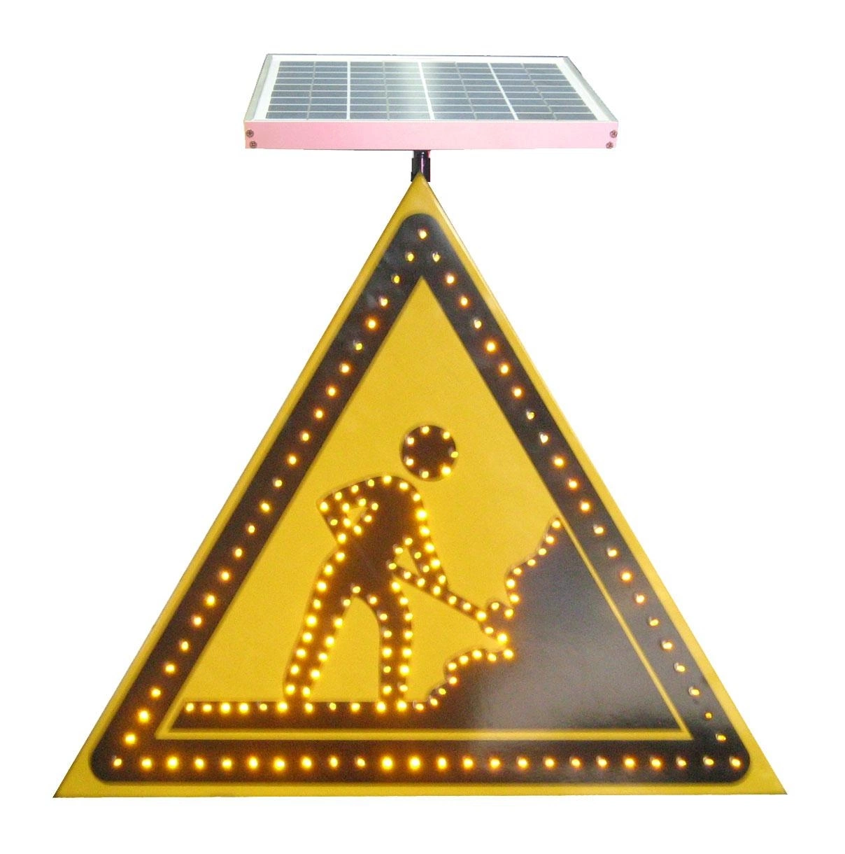 Carretera Solar signos de advertencia de LED y láminas reflectantes y placa Alumium