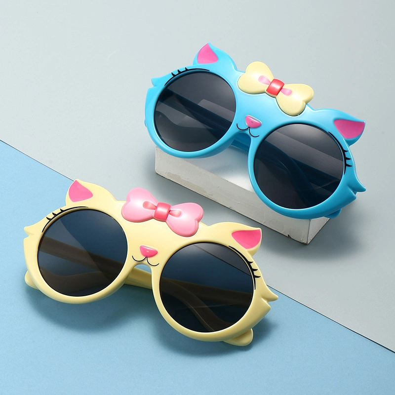 Nouveautés Lunettes de soleil unisexes Tpee pour enfants Lunettes de soleil 3D Cartoon Cat