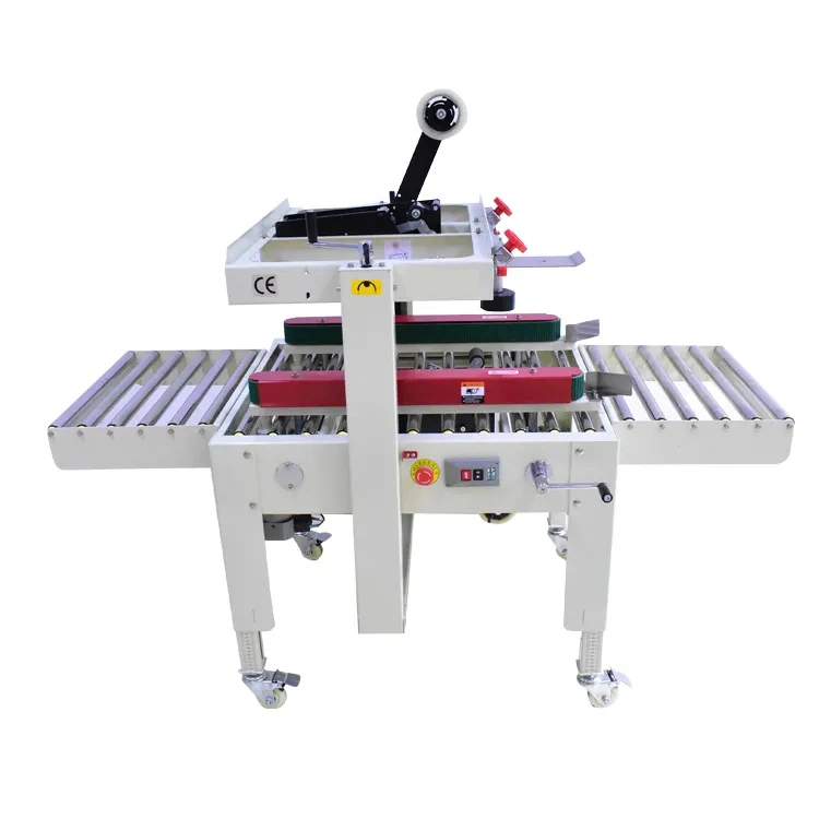 Small Semi Automatic Paper Case Box Carton Taping Packing Sealing Machine Sealer