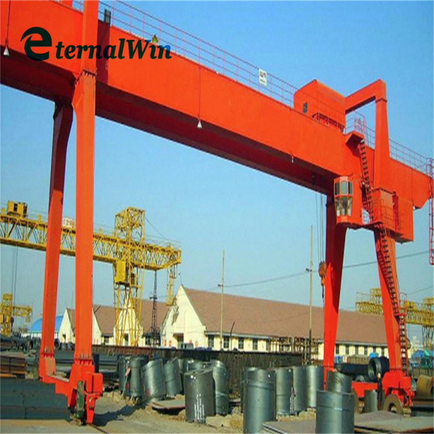 Original Factory Remote Control Double Girder Gantry Crane 10 Ton 20 Ton 45 Ton with Trolley Winch