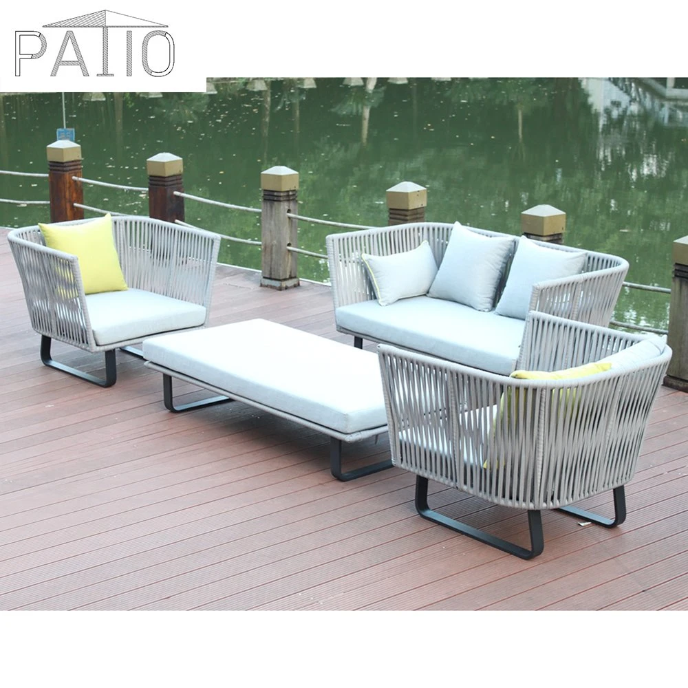 Wholesale/Supplier High quality/High cost performance  Garden Patio Furniture Outdoor Sofa Set with Waterproof Cushions