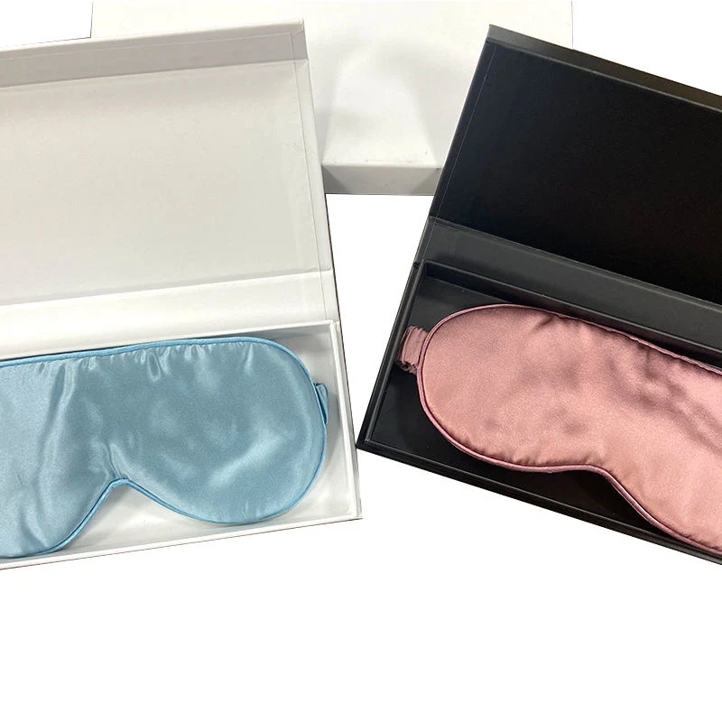 Wholesale 6A Grade 22mm 100% Mulberry Silk Eyemask Pink Color with Silk Filling Raw Material