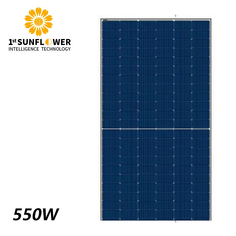 Prix du panneau solaire mono haute efficacité de 550W à demi-coupe avec 144 cellules