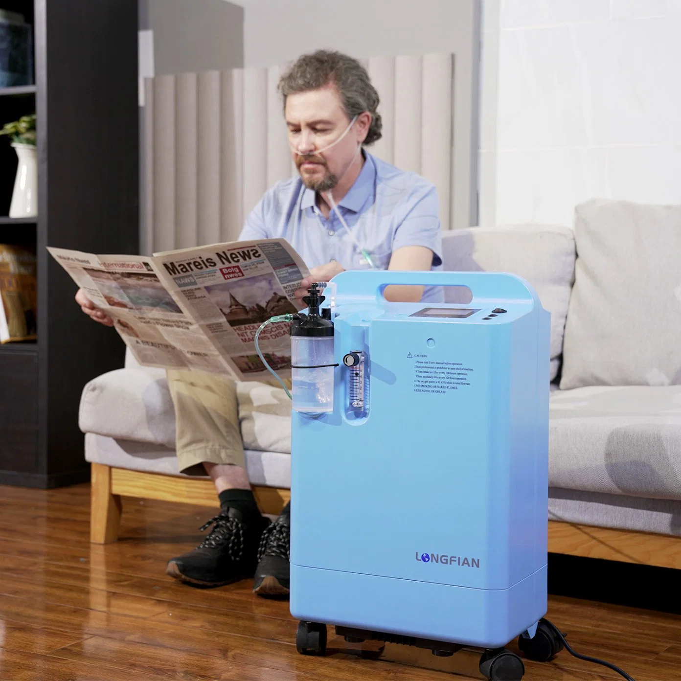 Longfian Medical 5liter Sauerstoffkonzentrator – tragbare Pflegegeräte für zu Hause