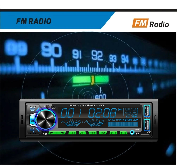 Автомобильный MP3-плеер стерео авто радио Радио Bt 12V в-dash 1 DIN FM Aux в приемник USB SD MP3