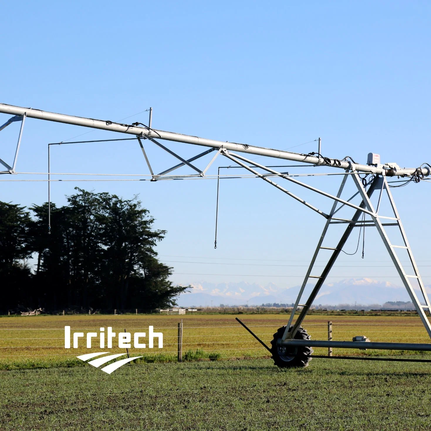 Mechanized Irrigation System Type Which Irrigates Crops in a Circular Pattern Around a Central Pivot