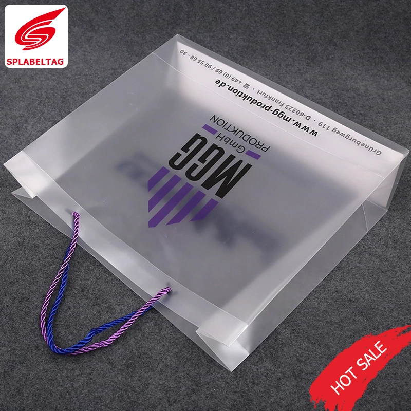 PP PVC Matte/Transparent Plastic Handle Bag Shopping Gift Bag with Logo