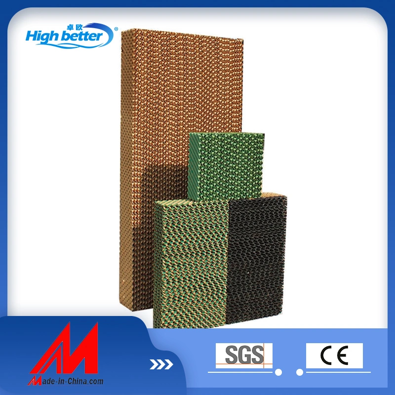 Poultry Farm 7090&prime; 6090&prime; 5090&prime; 7060&prime; 5050 Brown/Green/Black Greenhouse Evaporative Cooling Pad/Cooling System