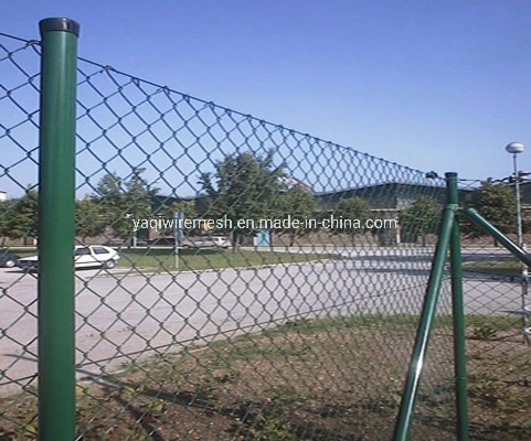 3.0mm-4.0mm PVC Galvanized Chain Link Fence Security Diamond Wire Mesh Fence