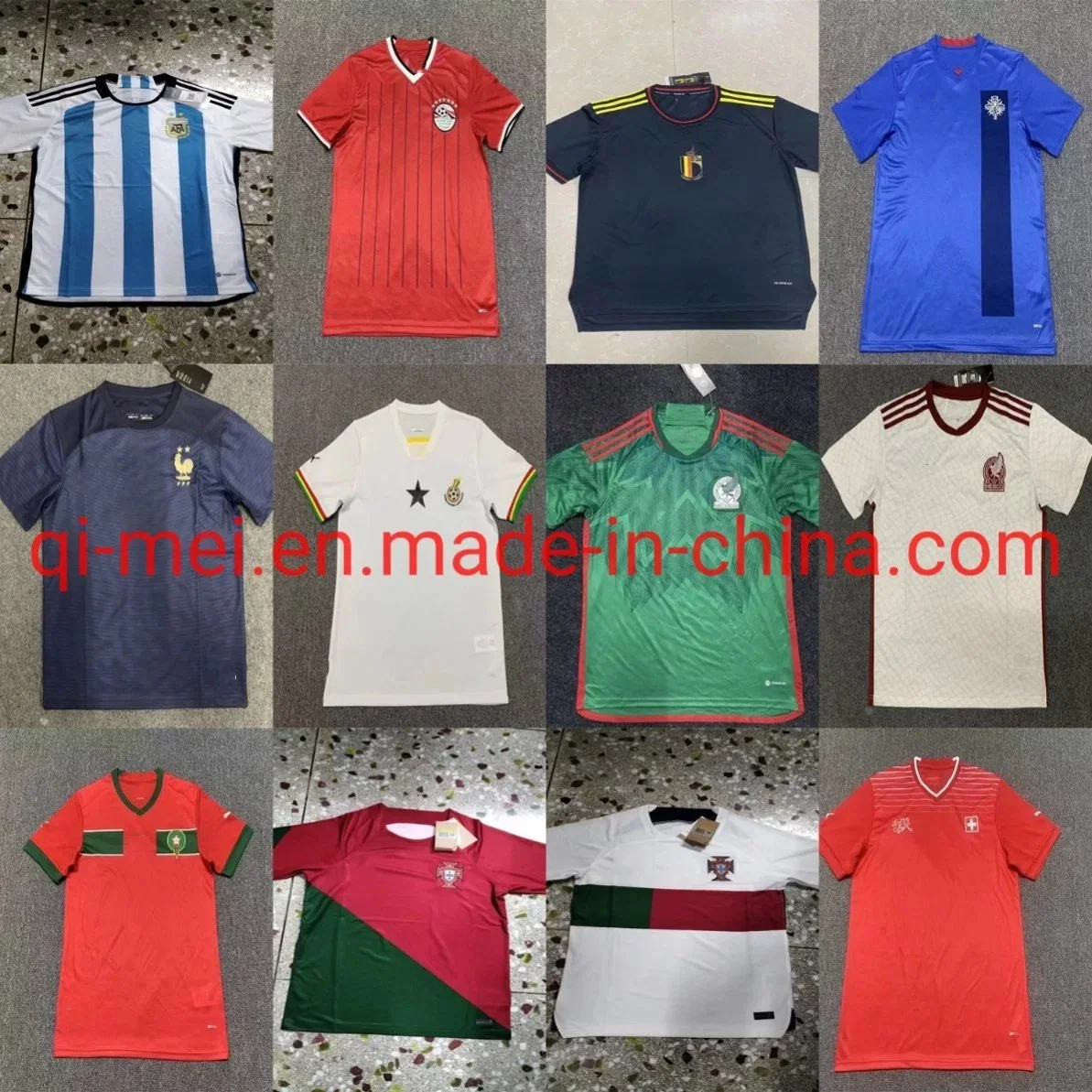 2022 Katar Argentinien Frankreich Mexiko Portugal Belgien Ägypten Ghana Island Schweiz Marokko Trikots Shirts