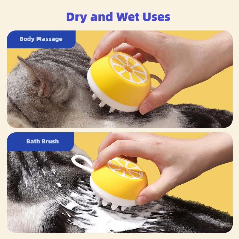 Hot Sale Cat Product Bath Gel Fill in Dog Massage Brush