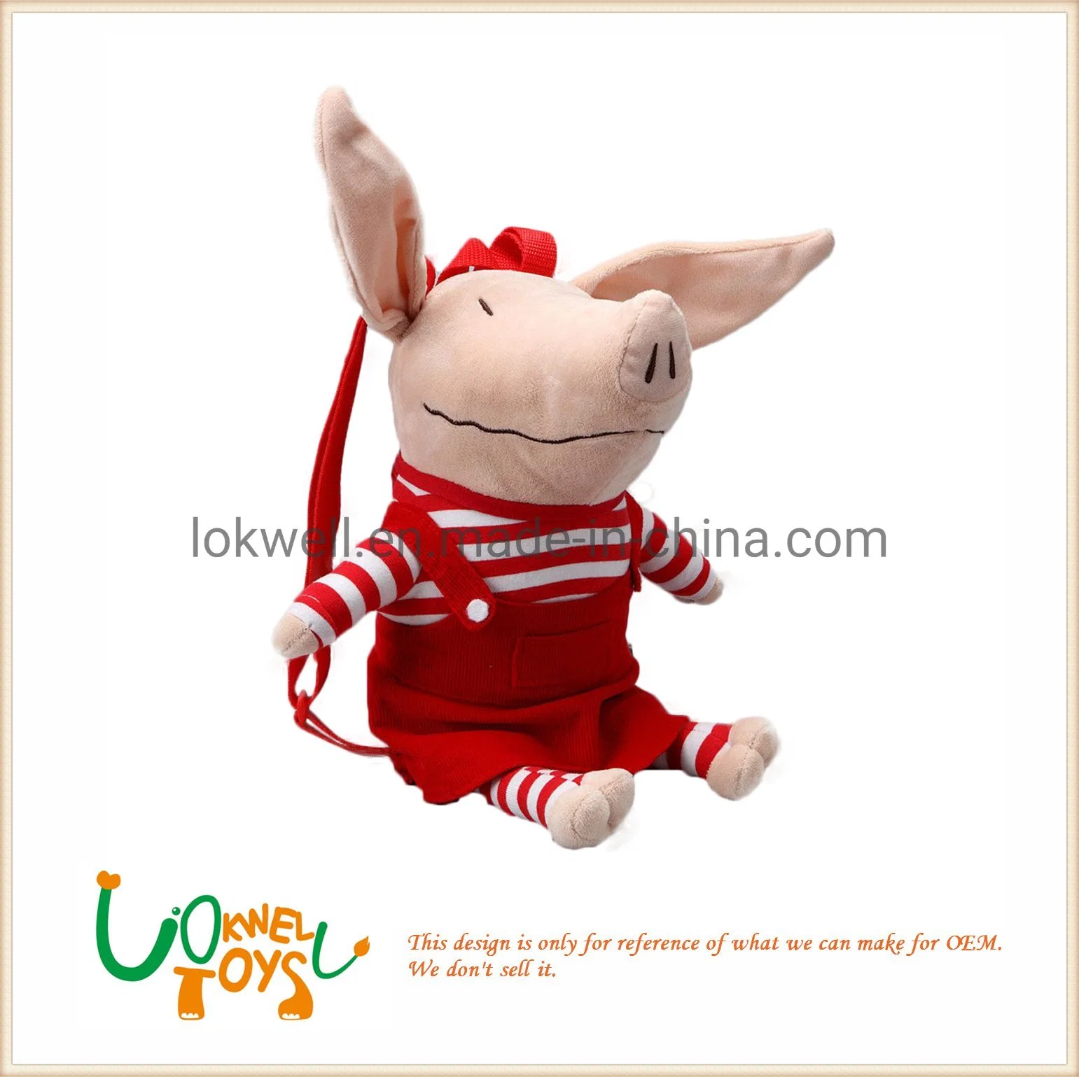 Sac à dos de porc farci animal en peluche Soft sac d'école