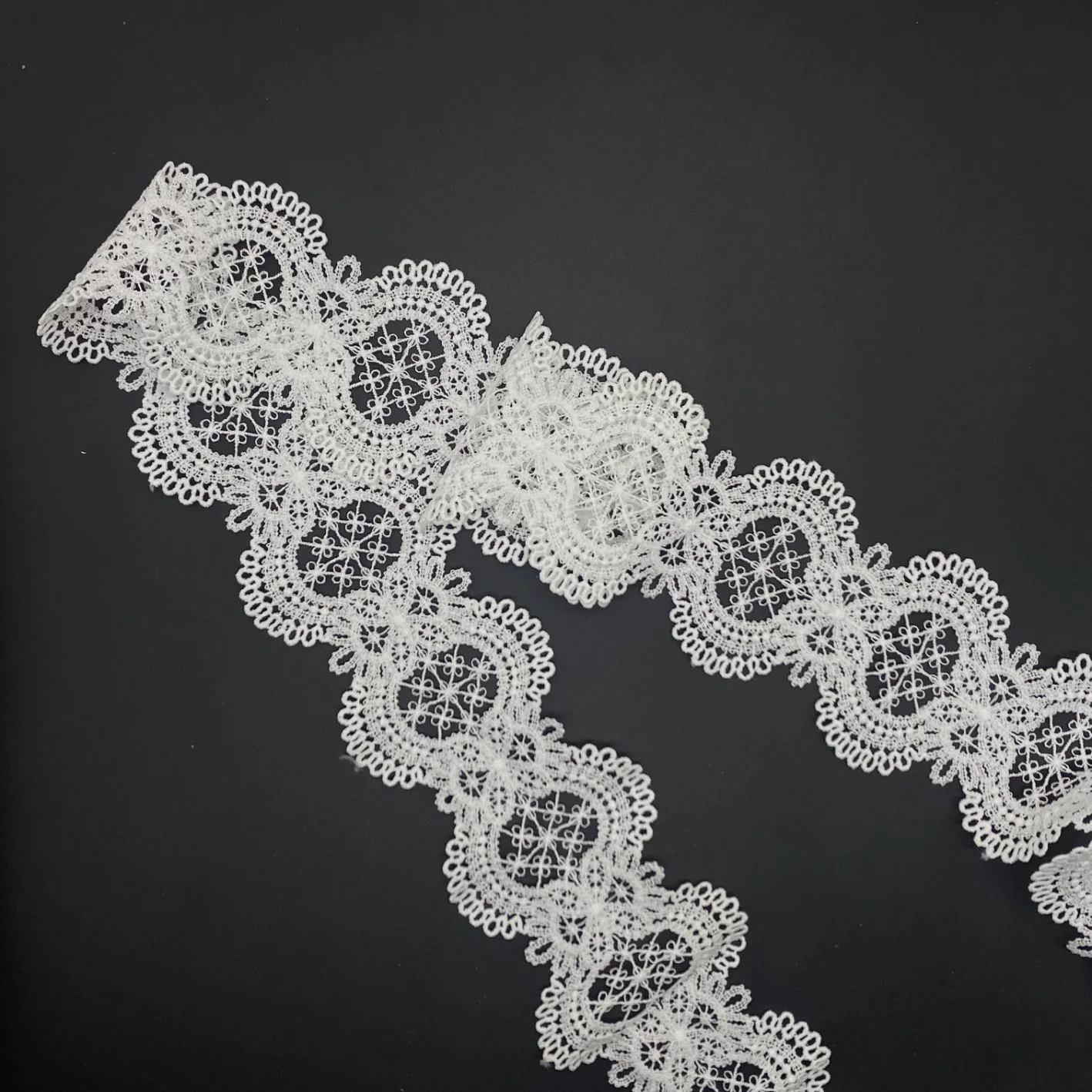 High quality/High cost performance  Embroidered Bridal Chemical Lace Trim