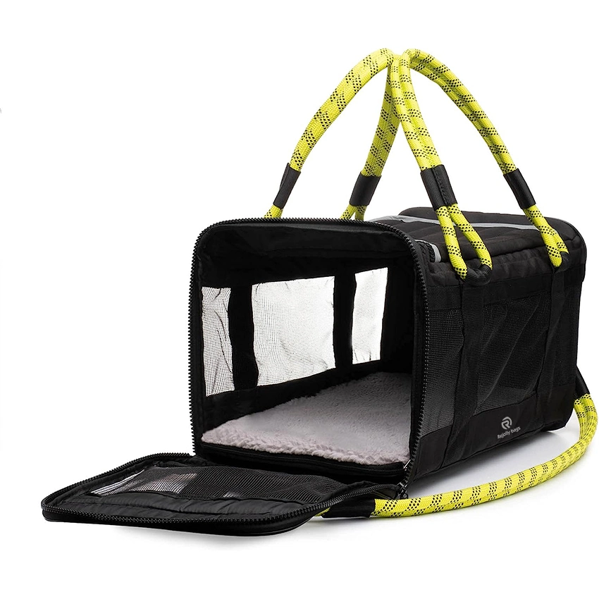 Airline Compliant Pet Carrier, Travel Bag & Car Seat. Includes Leash. Stylish. Durable Pet Bag