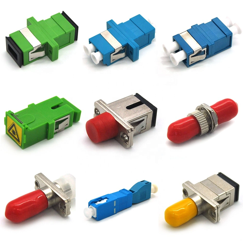 SC/UPC SC/APC adaptador de cabo óptico/óptico/adaptador de fibra óptica/cupão/conector