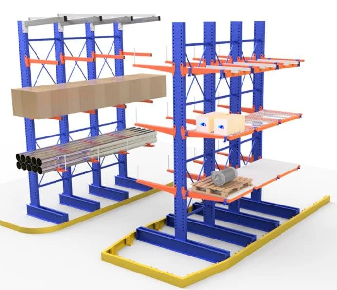 Sistemas de Racking de voladizo para almacenamiento de madera contrachapada y artículos de tubería larga