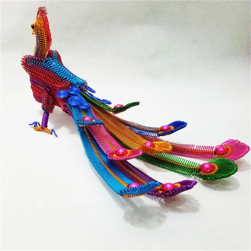 Hot Sale Birthday Gifts & Crafts Aluminum Wire Peacock Craft