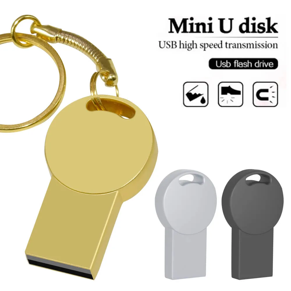 New Super Tiny Mini Metal USB Flash Drive 2.0 2GB~128GB Memory Stick