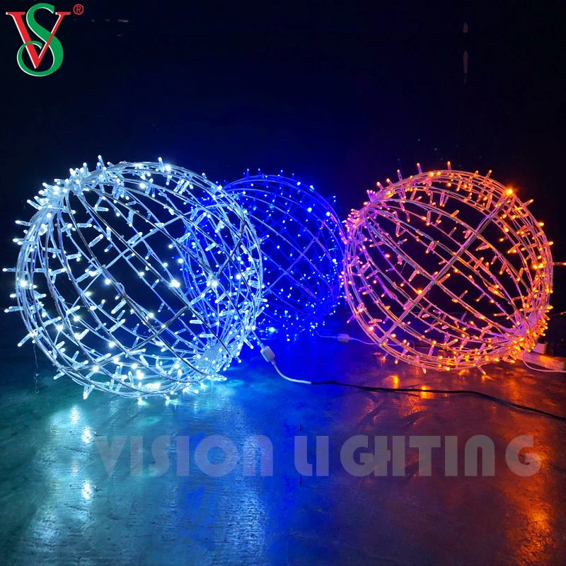 Outdoor Weihnachten Navidad Ornament Metall Kleine Kugel Motiv Dekoration Licht