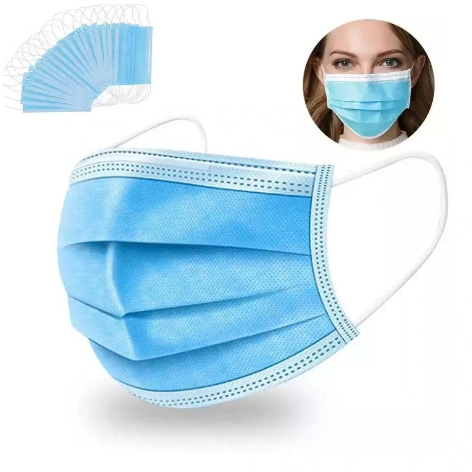 Anti Virus Earloop Facial Masks Disposable Protective Non-Woven Flat Medical Supply