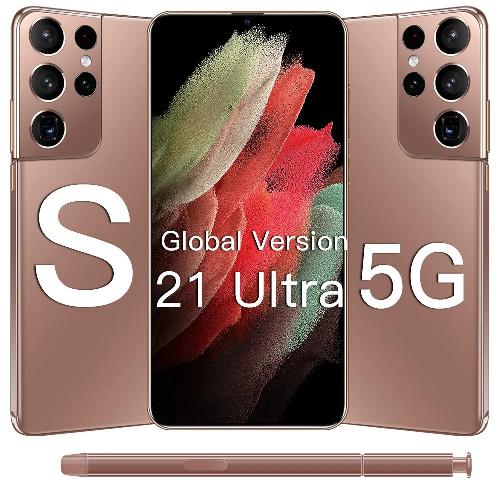 Versão Global por Atacado do Smartphone S21 Ultra 4G/5G Android 6.7 Polegadas HD 16GB+512GB.