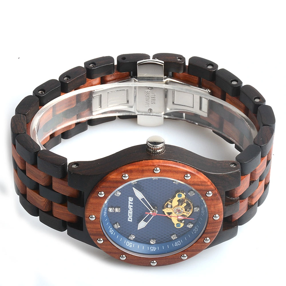 New Arrival Fine Timepiece Automatic Mechanical Wooden Wrist Watch