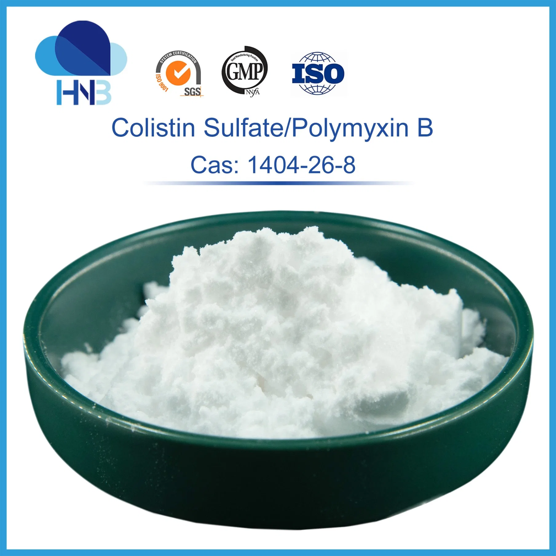 Los productos farmacéuticos veterinarios colistina sulfato CAS 1264-72-8