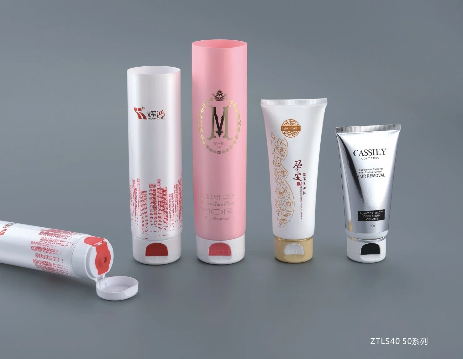 Plastic Tubes with Two Color Design Flip Top Cap for Cosmetic Packaging