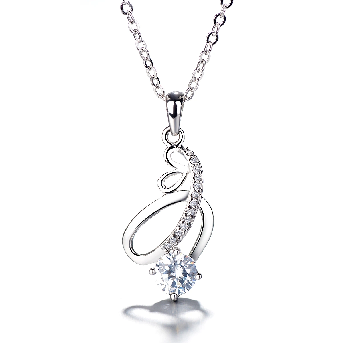 Fashion 925 Sterling Silver Imitation Diamond Poignée de commande