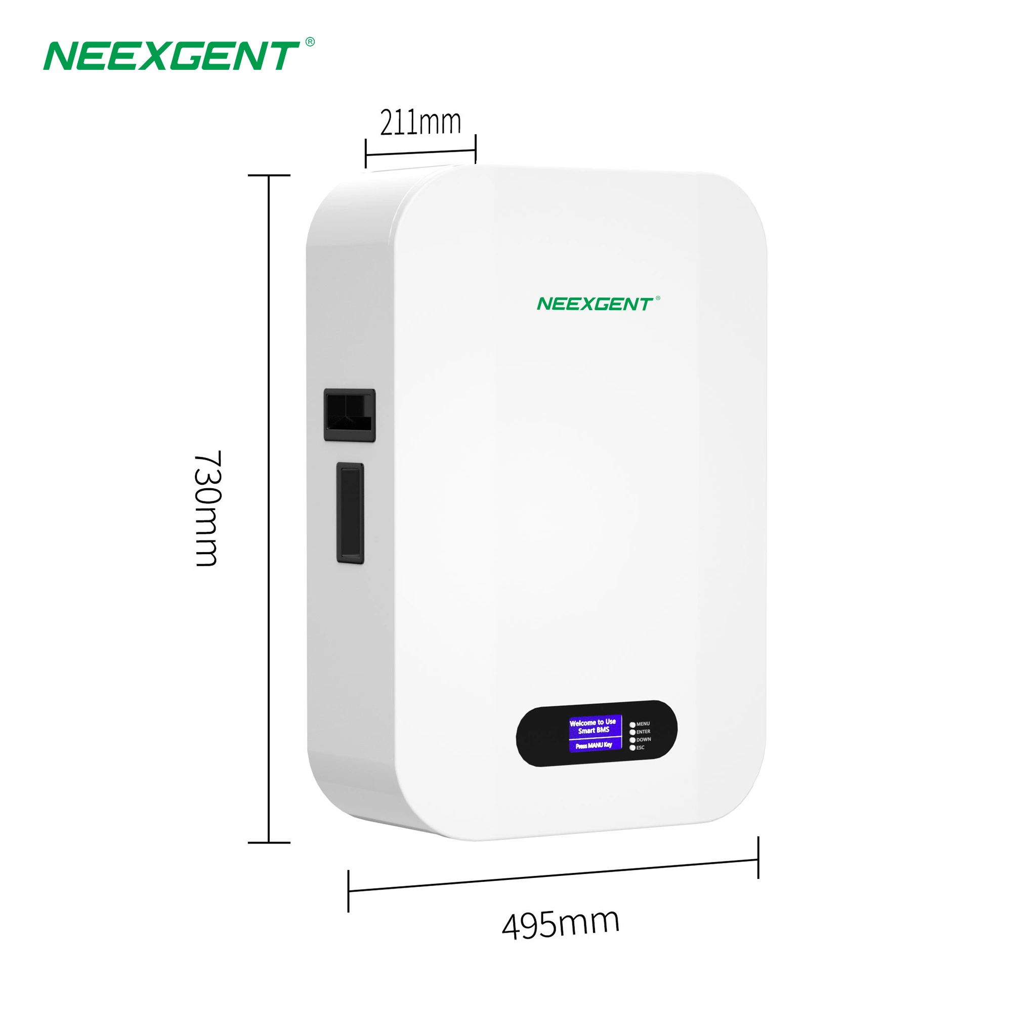 Neexgent 51,2V 100Ah Energiespeicher Lithium-Batterie Wandhalterung Lithium Bügeleisen, Batterie