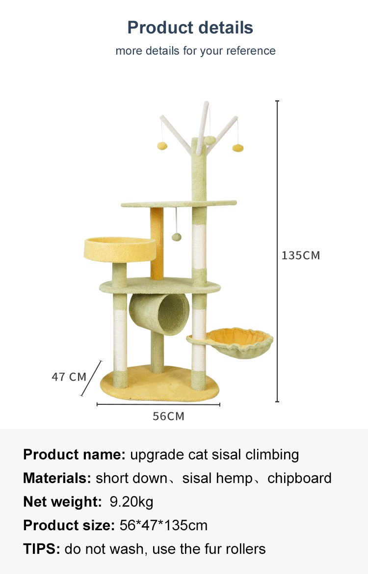 Wholesale/Supplier Wonderful Pet Wooden Scratcher Tower Cat Tree House with Three Perches Cat Tower