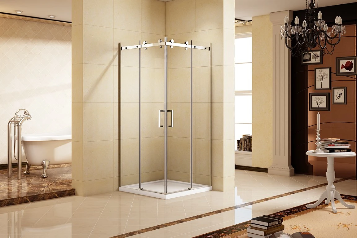 Hot in Europe Market Shower Room Frameless 8mm Tempered Glass Shower Enclosure
