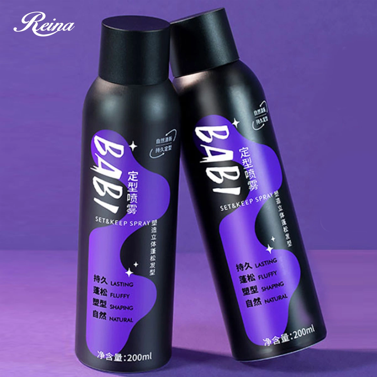 Spray de cabelo para cabelo profissional de alta resistência Fashion Style para mulher