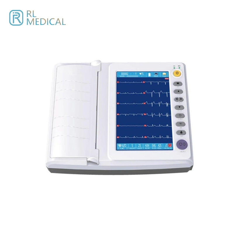 Rl-8122 Medical Touch Screen ECG Machine Smart Portable Electrocardiogram 12 Channel Portable ECG