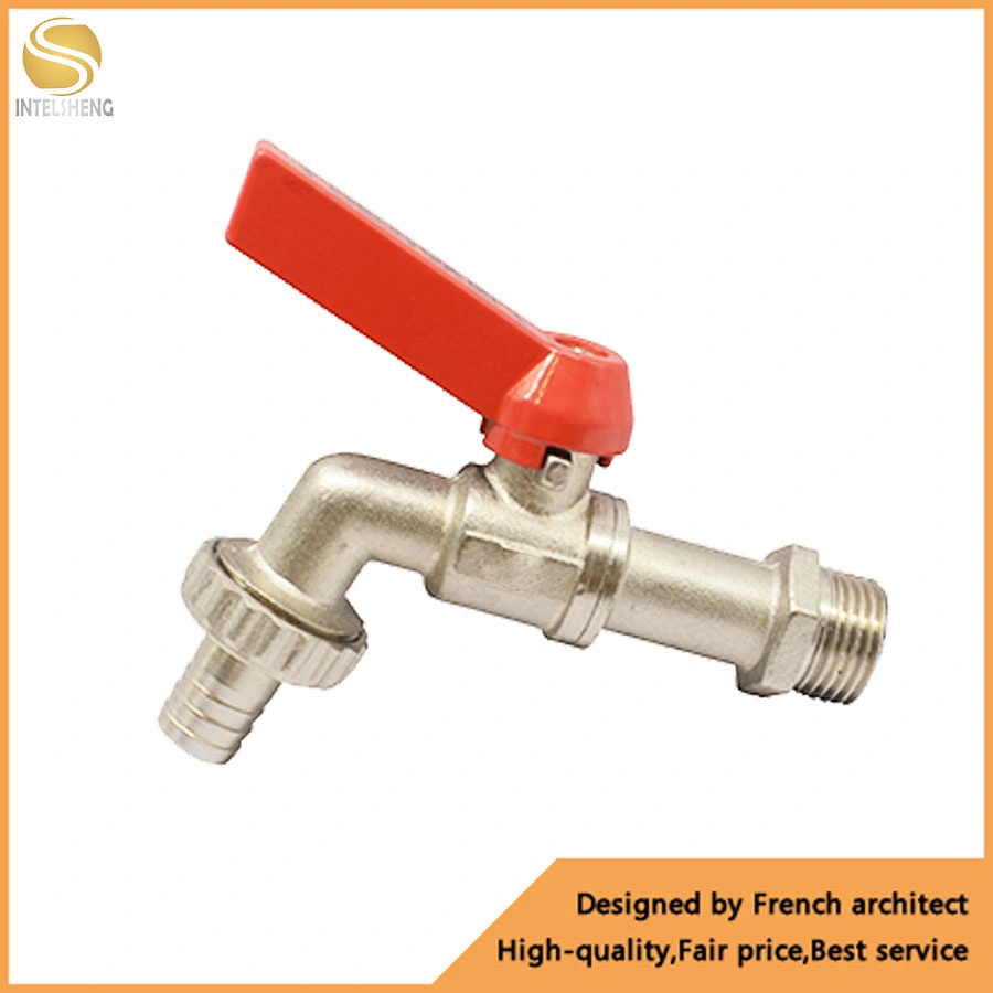 Top Sell in Wall Cold Water Nozzle Nickel Plated Cock Washing Machine Bibcock Tap