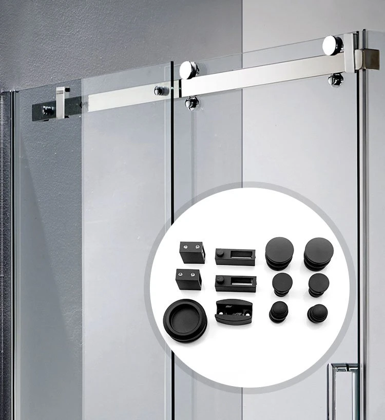 8% off Matt Black Stainless Steel Sliding Door Hardware System Glass Barn Door Hardware