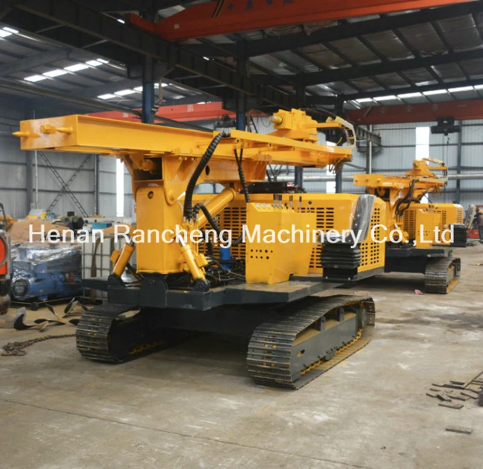 30m Deep Solar Pile Ramming Machine Hydraulic Solar Pile Driver for Screw Pile Drilling Spiral Hole Drilling Rock DTH Hammer Ramming Pile