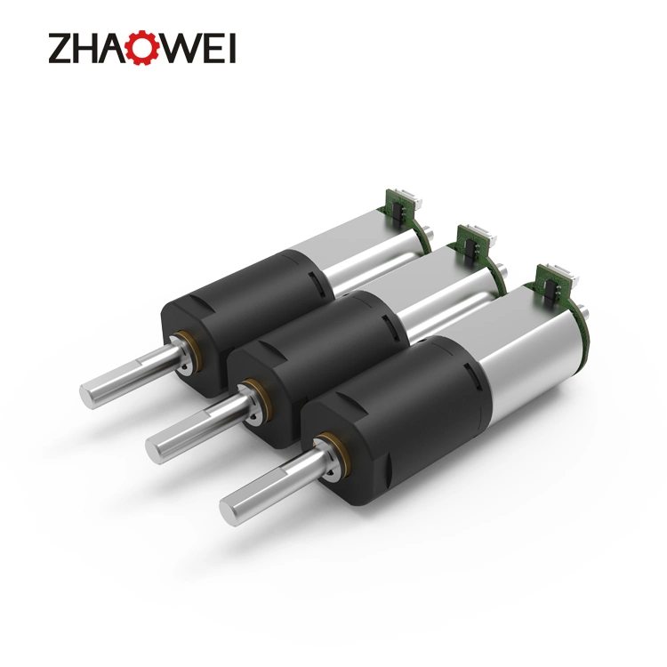 Zhaowei High Torque Low Rpm 12mm DC Gear Motor 12V 24V Electric Motor with Worm Gearbox for Smart Lock