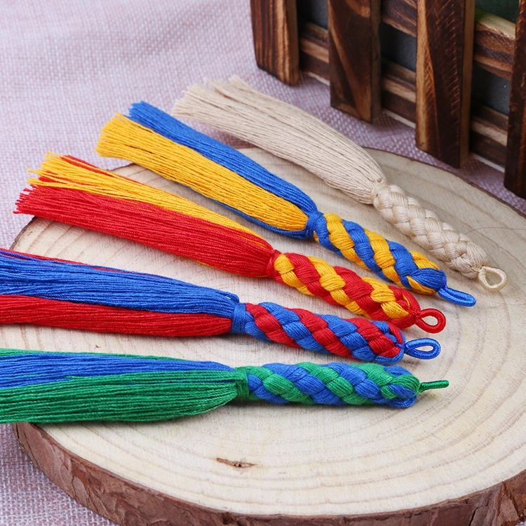 Double Mix Color Cotton Tassel for Jewelry Garment Curtain DIY Craft