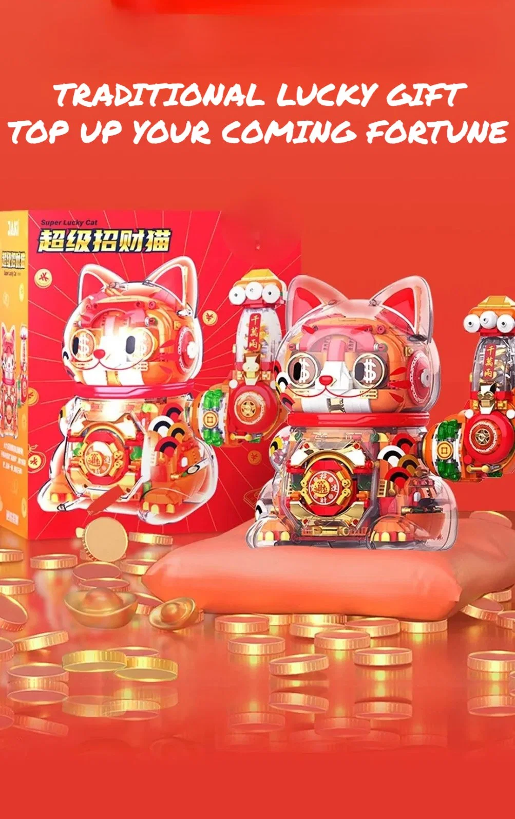 Super Lucky Cat Building Block