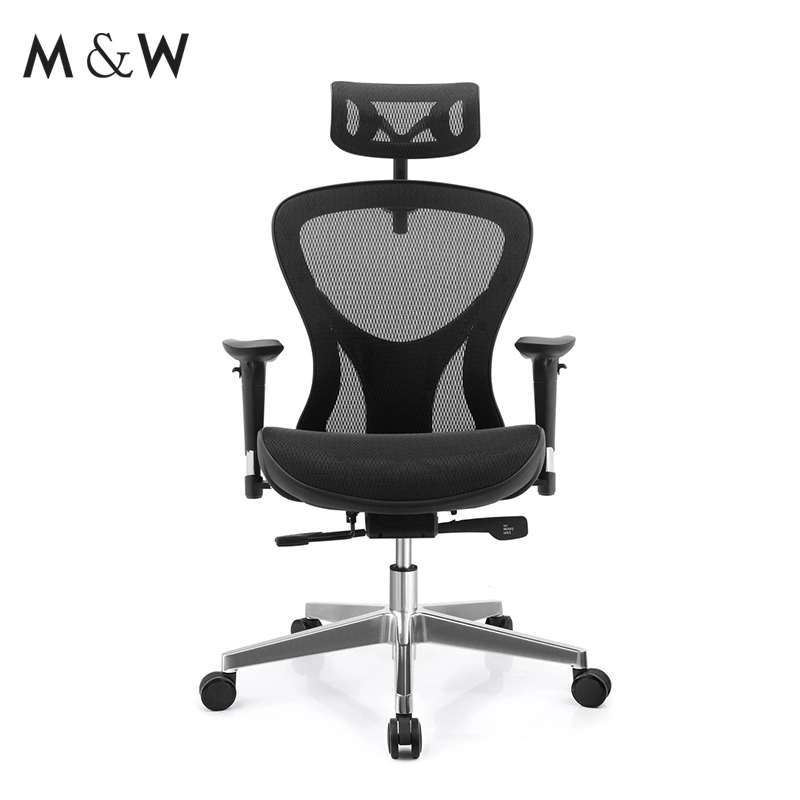 M&amp;W High Back Conference Best ergonomique Back Design aluminium Modern Chaise de bureau en maille réglable en hauteur