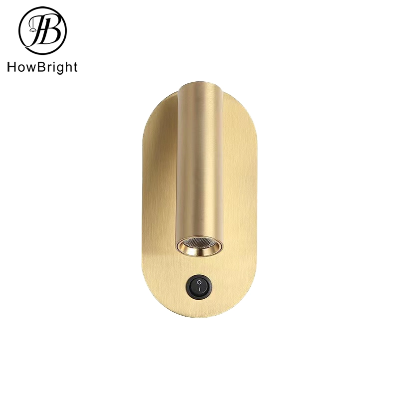 Modern Interior Wall Lamp IP20 3W Gold Aluminum Hotel Home Decorative LED Wall Lighting Lamp