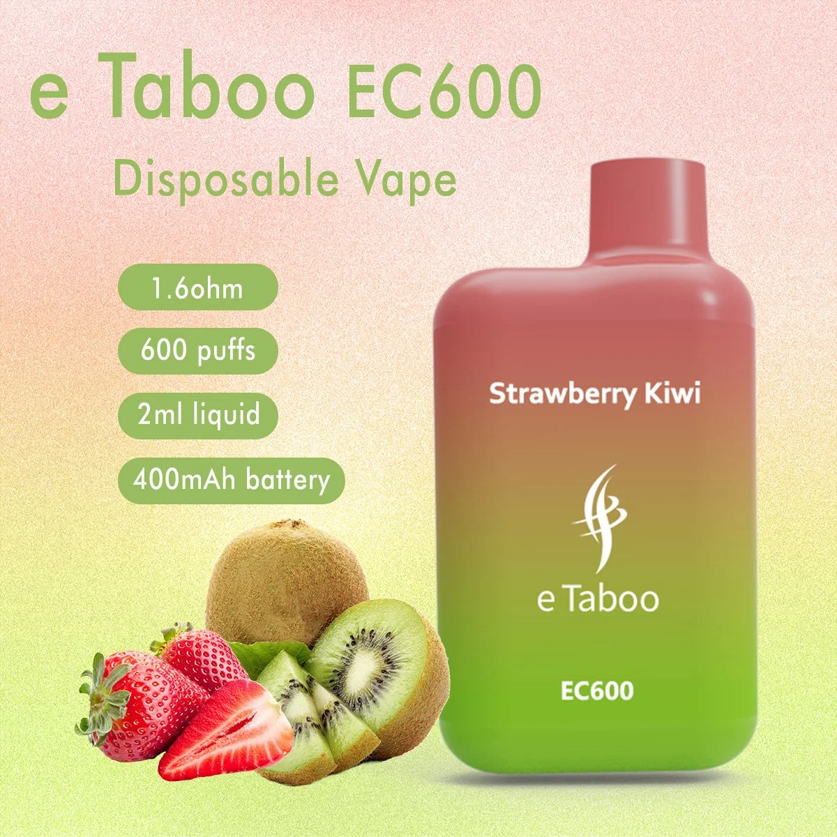 Nuevo diseño Vaporizer sabores de fruta Avaliable 600 Puff desechable VAPE Pen Ecig Gran gusto