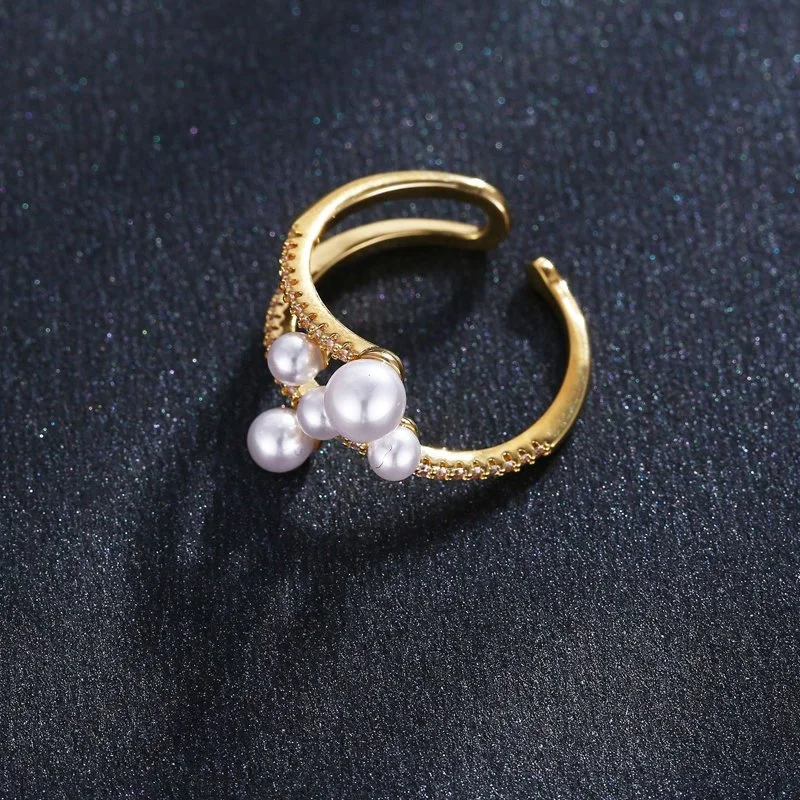 Pearl Jewelry 925 Sterling Silver Ring Fashion Jewellery