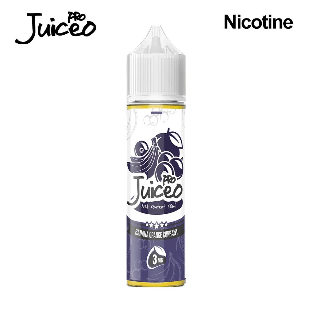 Juiceo Banana, Orange, currentant فلافون الملح e-Liquid, الجملة عصير القرد, عصير التفاح الإلكتروني مصنّع المعدات الأصلية في الصين, 60 مل